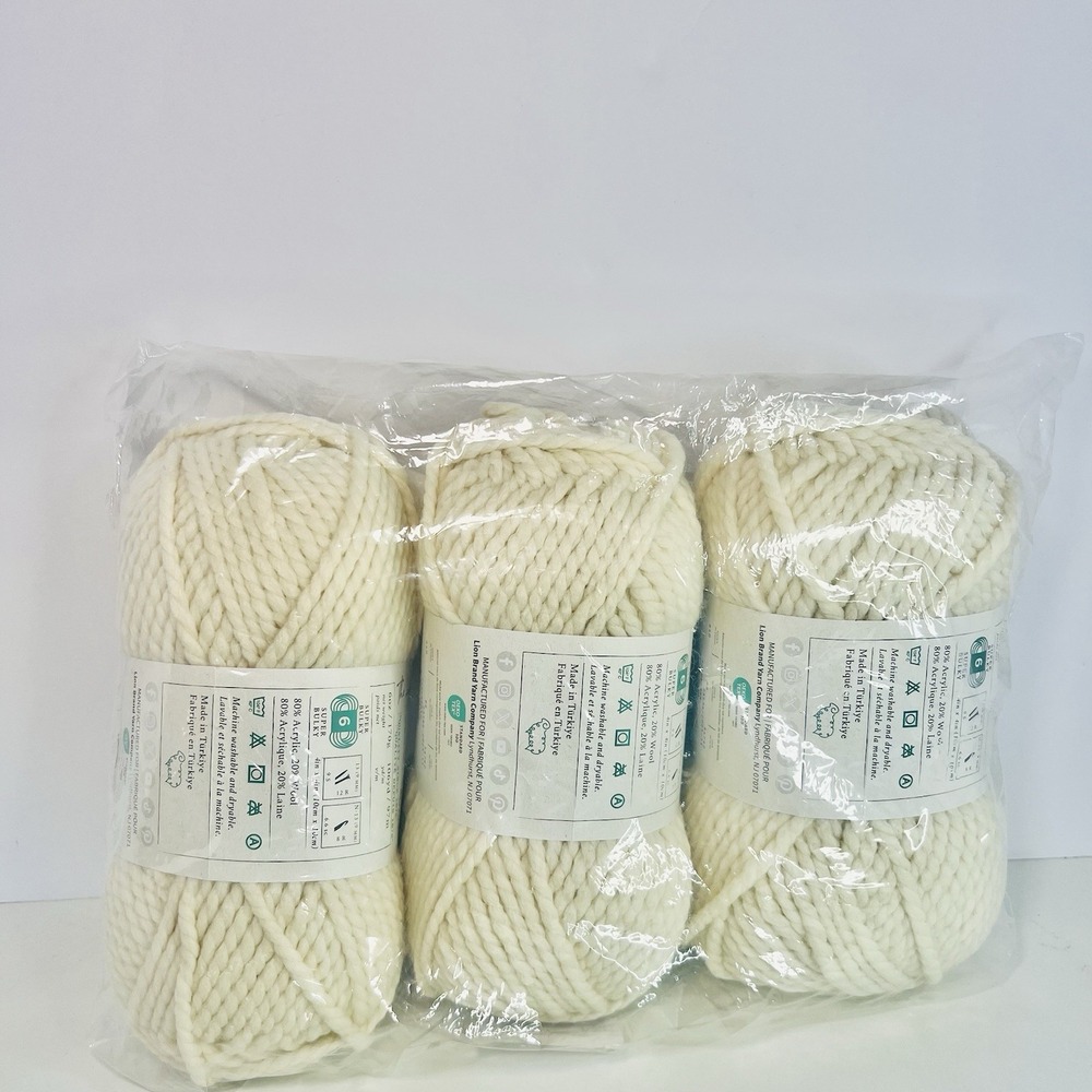 Lion Brand 640-099 Wool-Ease Thick & Quick Yarn - Fisherman (3Pk) - Sealed